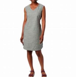 Columbia Wmns L, Summer Chill Shift Dress, 100% Organic Cotton, Khaki, Pockets